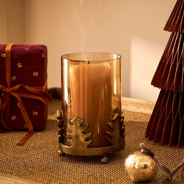 CASTLE COMBE | BRASS TREE CANDLE HOLDER
