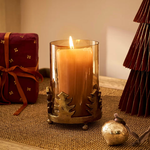 CASTLE COMBE | BRASS TREE CANDLE HOLDER