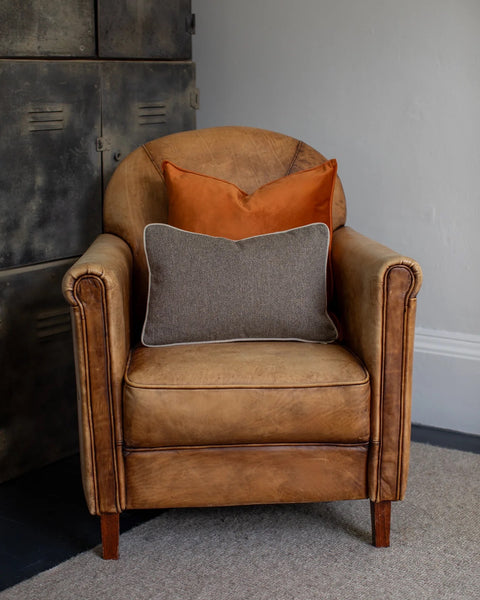 CHALK | BERTIE CUSHION | SMALL OBLONG | TWEED