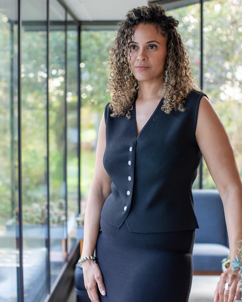 CHALK | BONNIE SKIRT | BLACK