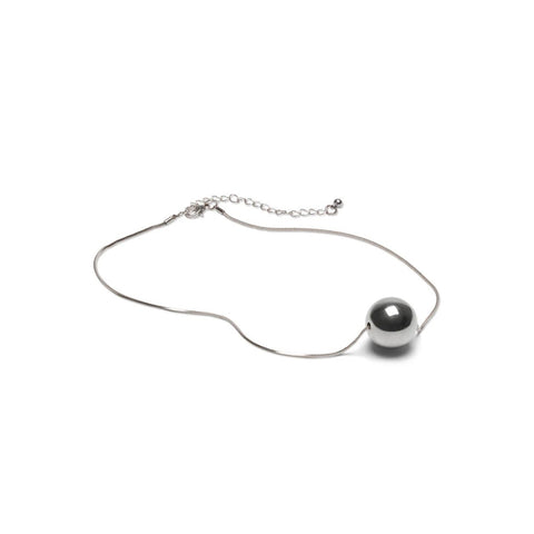 CHALK | PENDLE LARGE BALL NECKLACE | SILVER