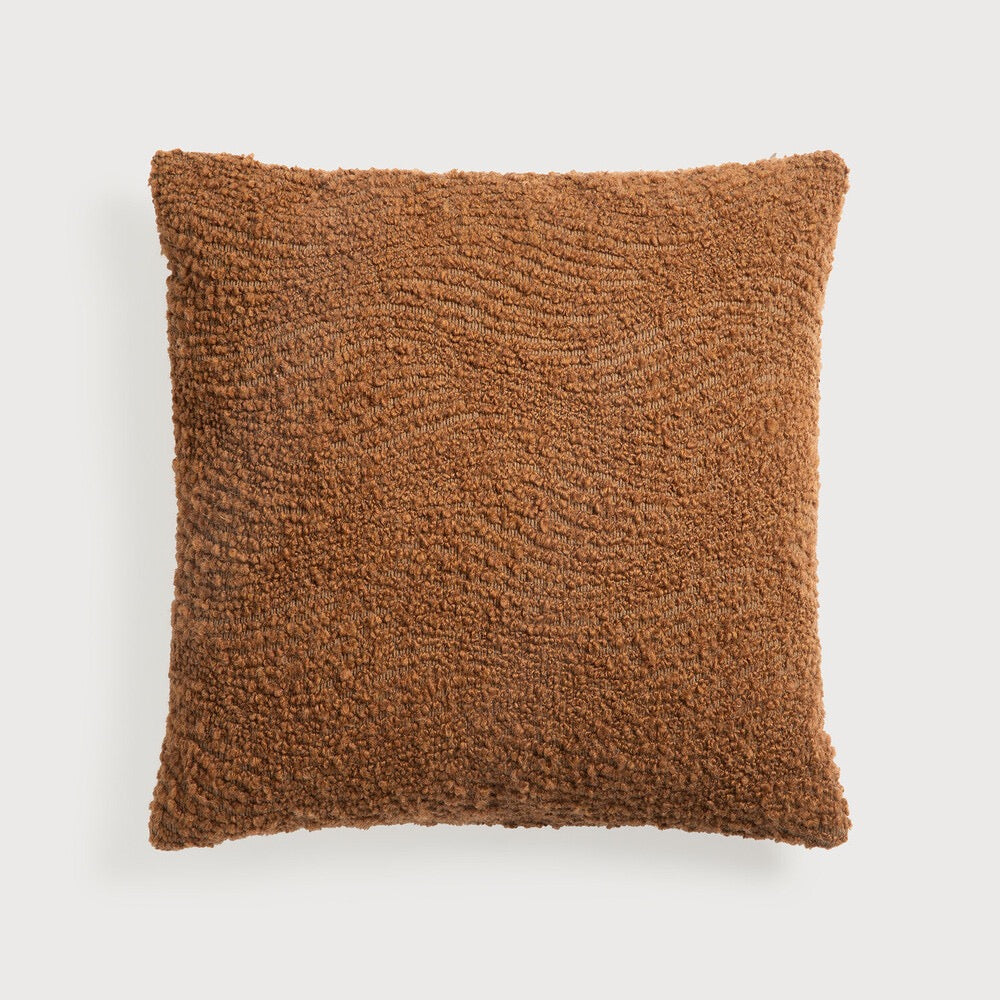 Oslo Wave Cushion - Cinnamon - Square
