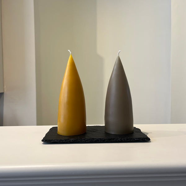 SLATE | DOUBLE COASTER WITH 2 PYRAMIDS