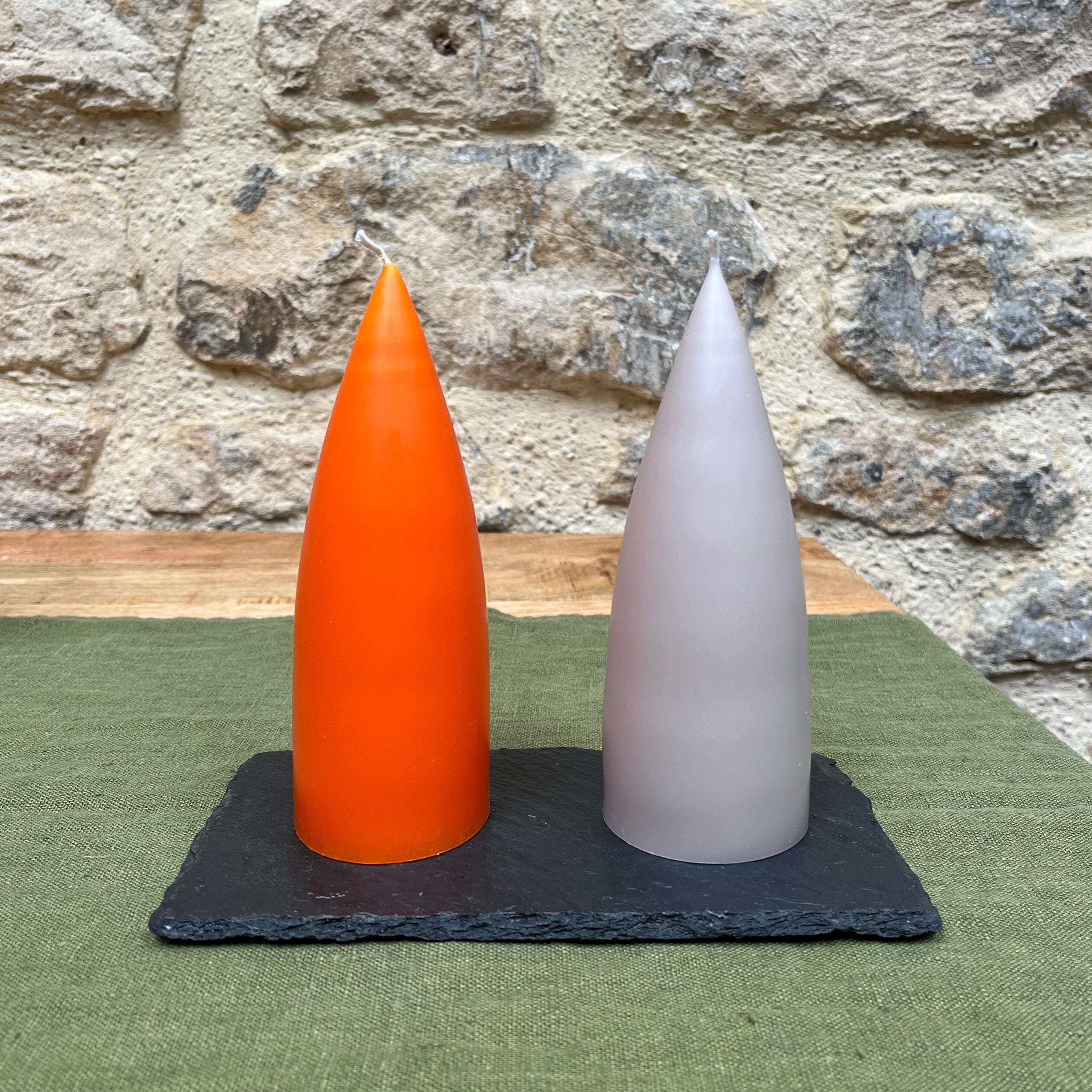 Slate - Double Coaster With 2 Pyramids