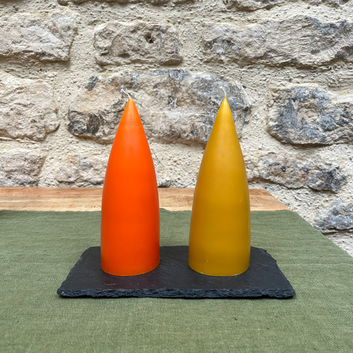 Slate - Double Coaster With 2 Pyramids