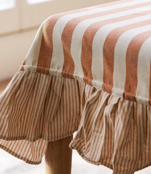ST MAWES | WIDE STRIPE TABLECLOTH | 140 x 230
