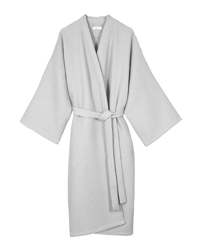 CHALK WAFFLE ROBE DOVE GREY The Trading Company