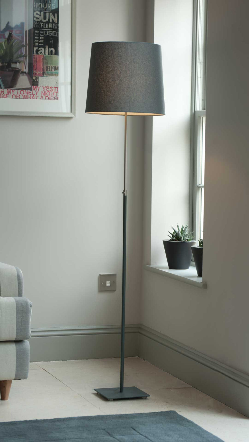 Enkel - Adjustable Floor Lamp - Grey