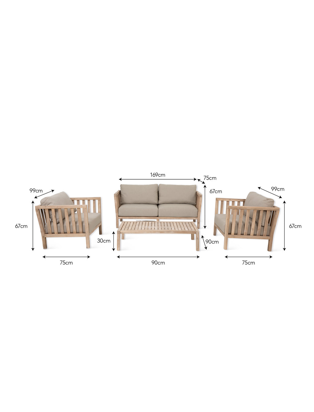 East Portlemouth - 2 Seater Sofa Set
