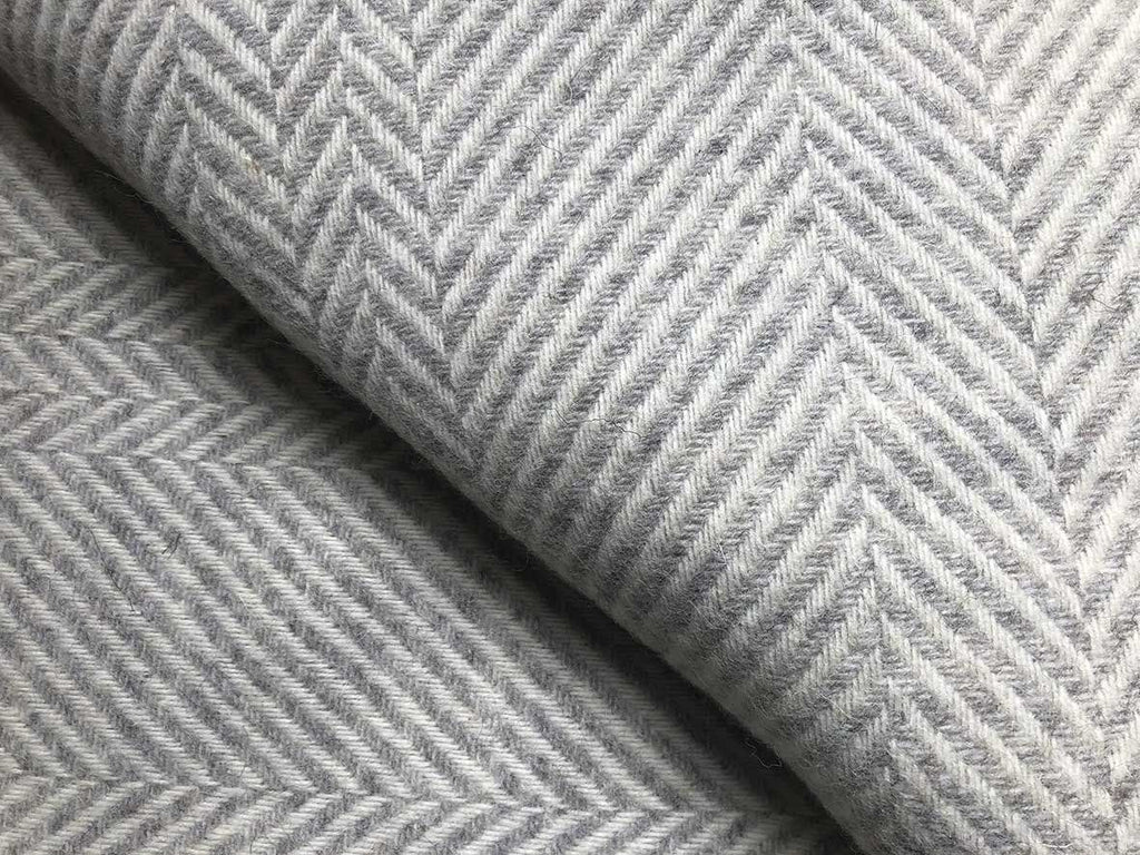 Jacobs Wool Throw - Large - Silver Chevron