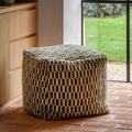 Woven Pouffe Stool - Olive