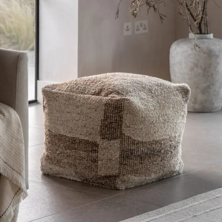 Woven Pouffe Stool - Natural