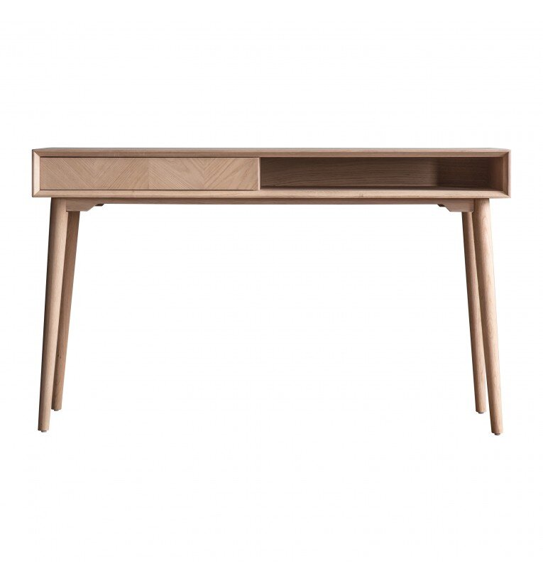 Herringbone Desk - One Drawer