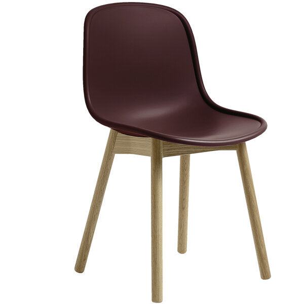 HAY NEU13 LEATHER CHAIR | OAK & CLARET