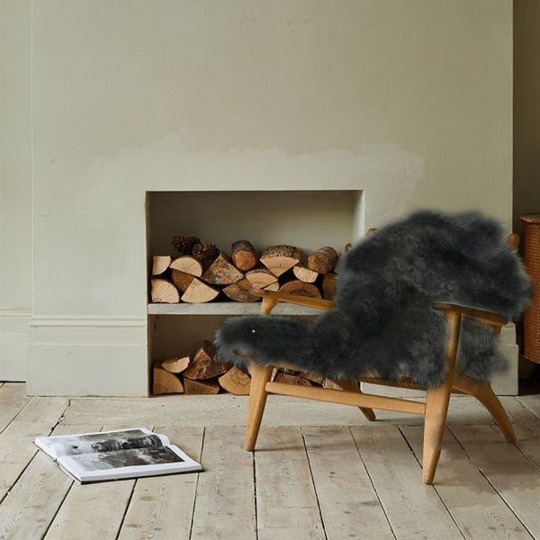 ELLA | LONGHAIRED SHEEPSKIN | DARK GREY