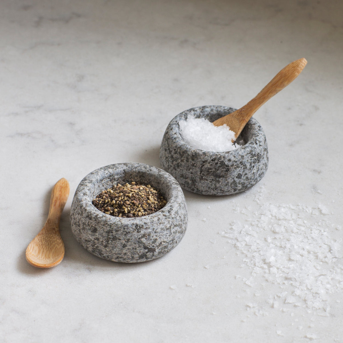 Walcot - Granite Salt And Pepper Set