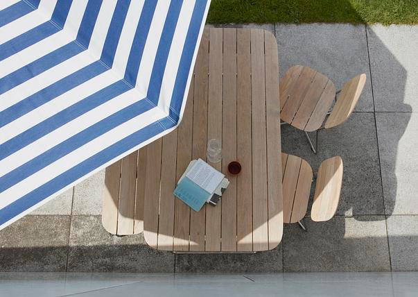 Messina Striped Umbrella by Fritz Hansen Skagerak - Blue