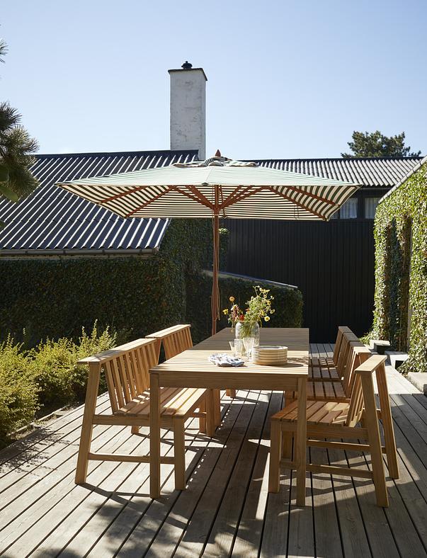 Messina Striped Umbrella by Fritz Hansen Skagerak - Square 300cm