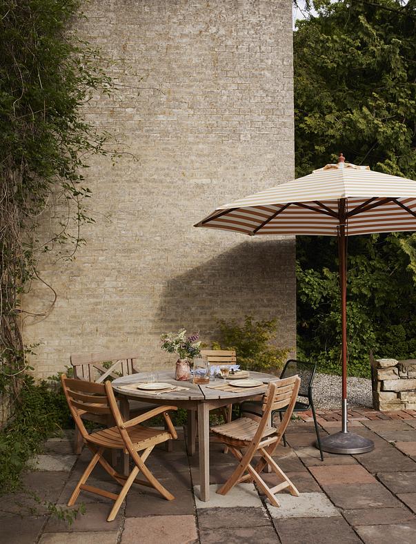 Messina Striped Umbrella by Fritz Hansen Skagerak - Yellow