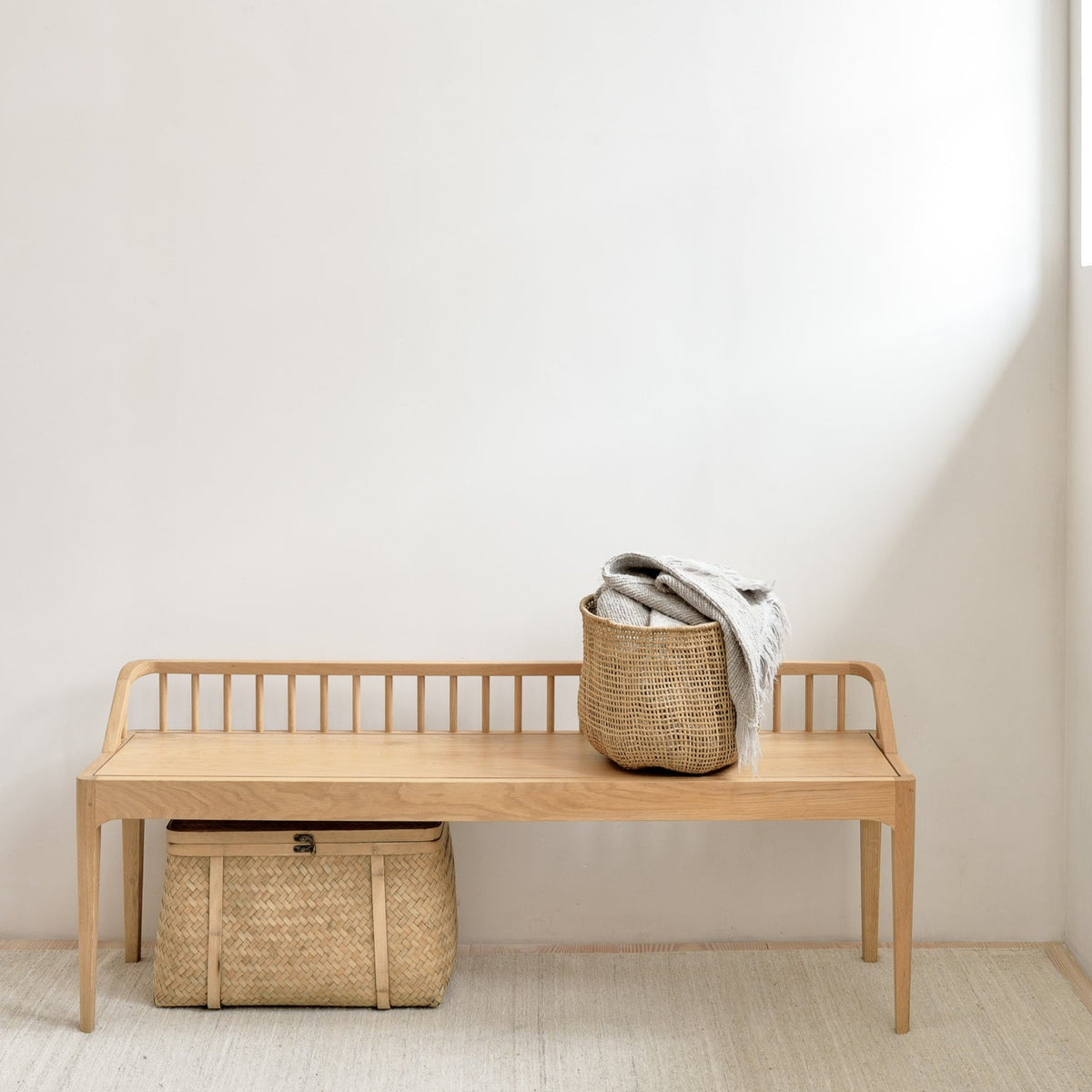 Oslo - Spindle Bench - Oak