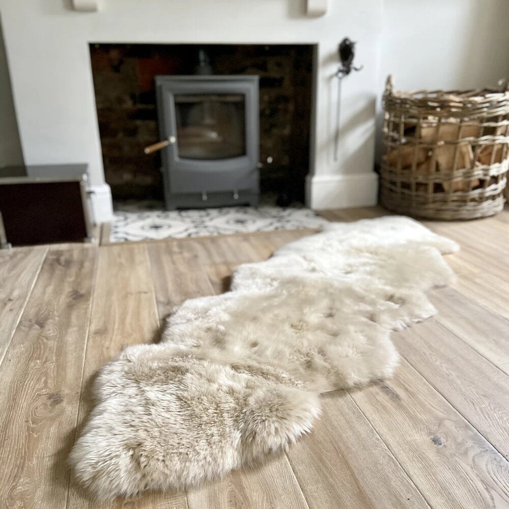 Ella - Longhaired Double Sheepskin - Oyster
