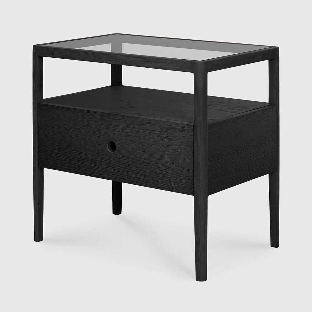 Oslo - Spindle Bedside Table - Black