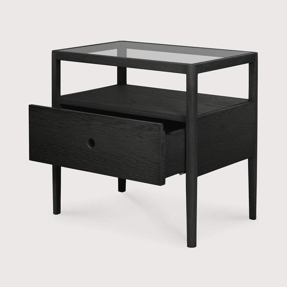 Oslo - Spindle Bedside Table - Black