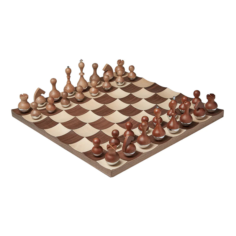 Luxury - Walnut Wobble Chess Set