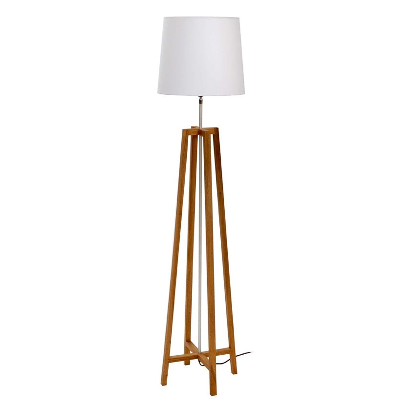 Natural Wood - Cross Floor Lamp