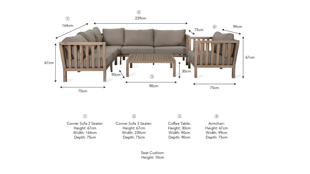 East Portlemouth - Corner Sofa Set