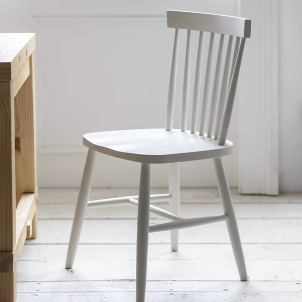 SPINDLE DINING CHAIR | CHALK WHITE | PAIR