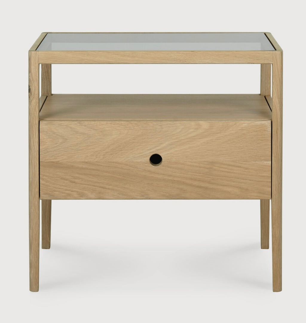 Oslo - Spindle Bedside Table - Oak