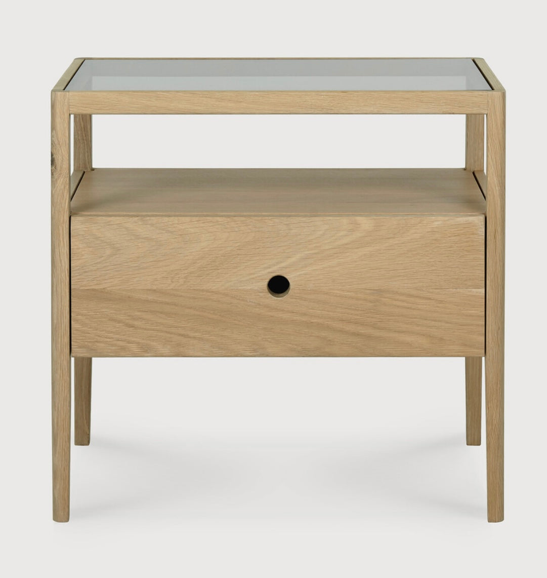 Oslo - Spindle Bedside Table - Oak