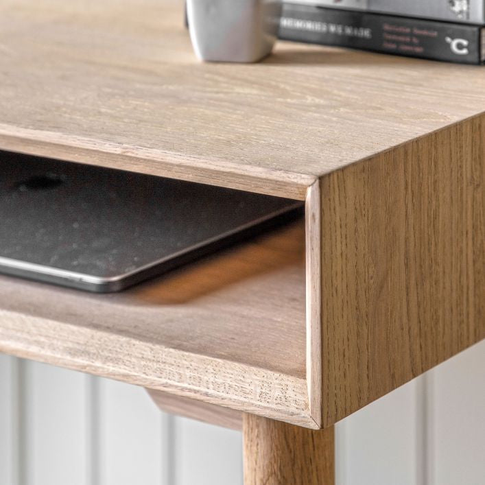 Herringbone Desk - One Drawer