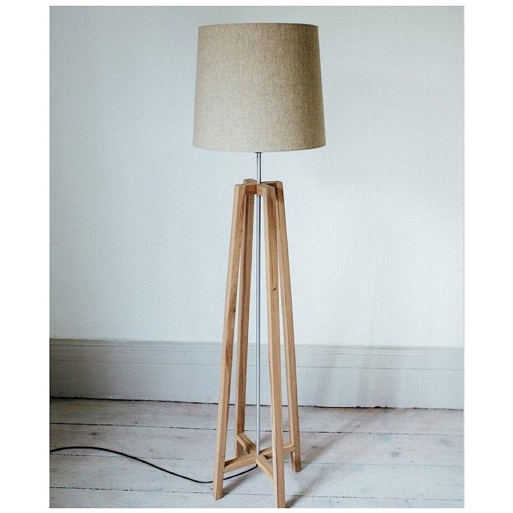 Natural Wood - Cross Floor Lamp