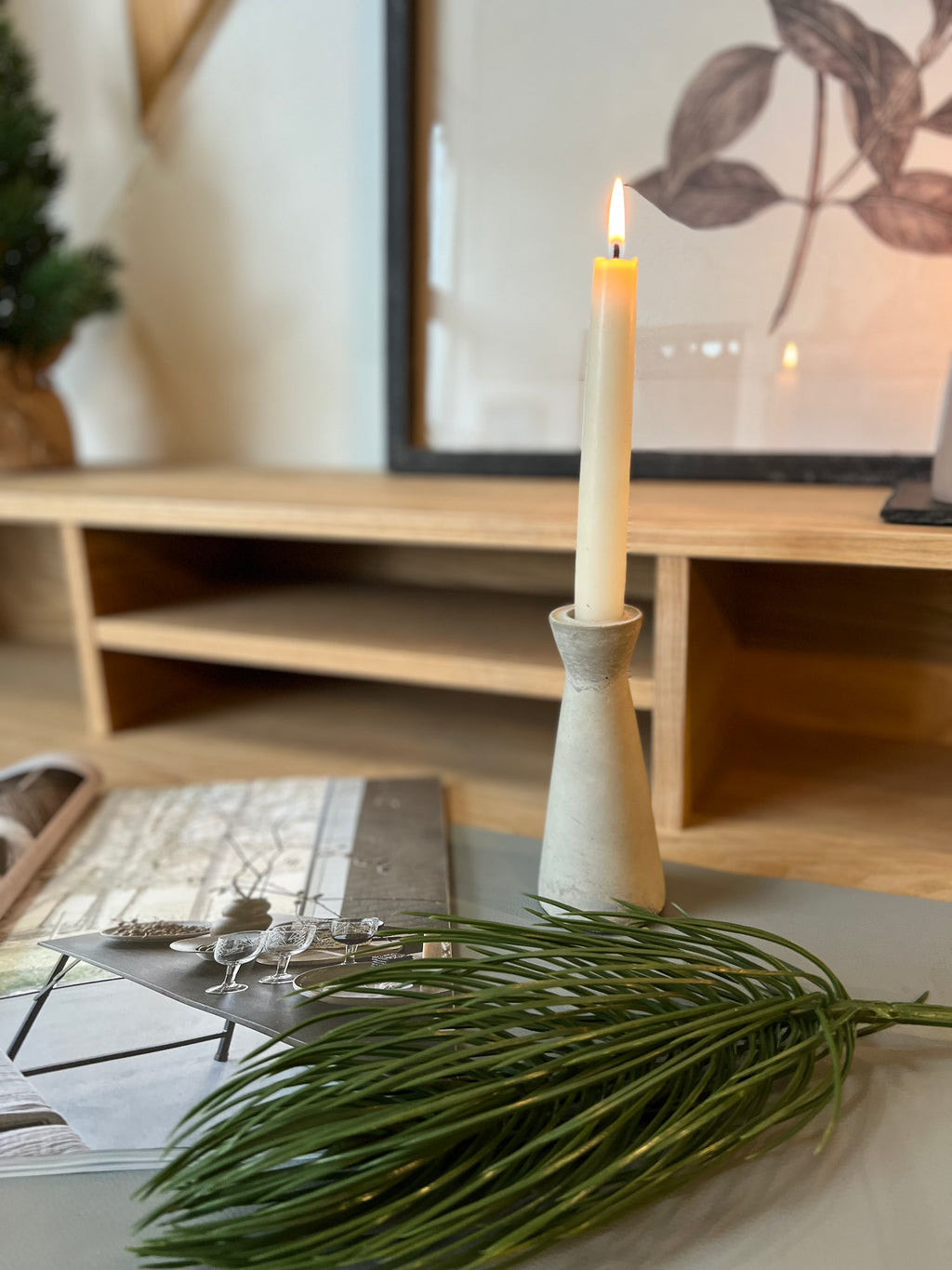 Danish - Dinner Candles - White - Pair