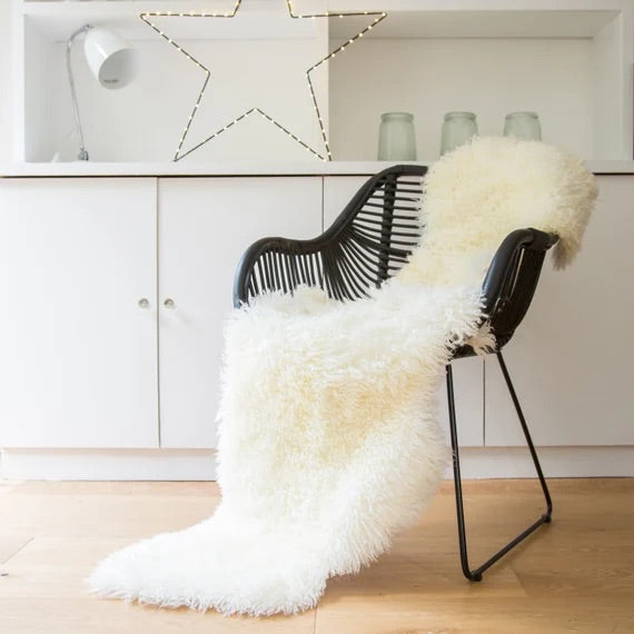 Ella - Longhaired Double Sheepskin - Ivory